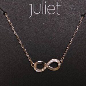 Juliet Hypoallergenic Love Knot Necklace. Brand New. Silver Plated